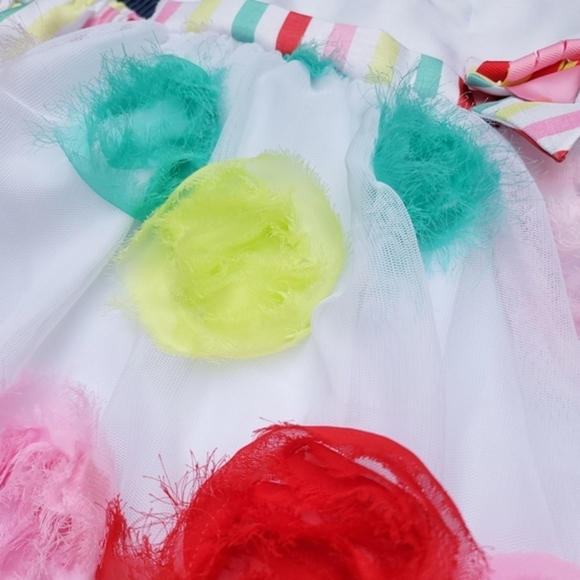 Bonnie Baby White Dress 18M w/ Ribbon Bow & Bloomers | NWOT Princess Layers - Picture 9 of 16